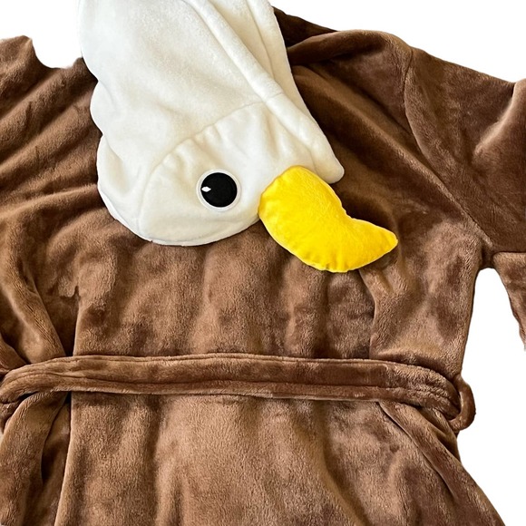 Chubbies Brown Eagle Hooded Robe - Picture 5 of 10